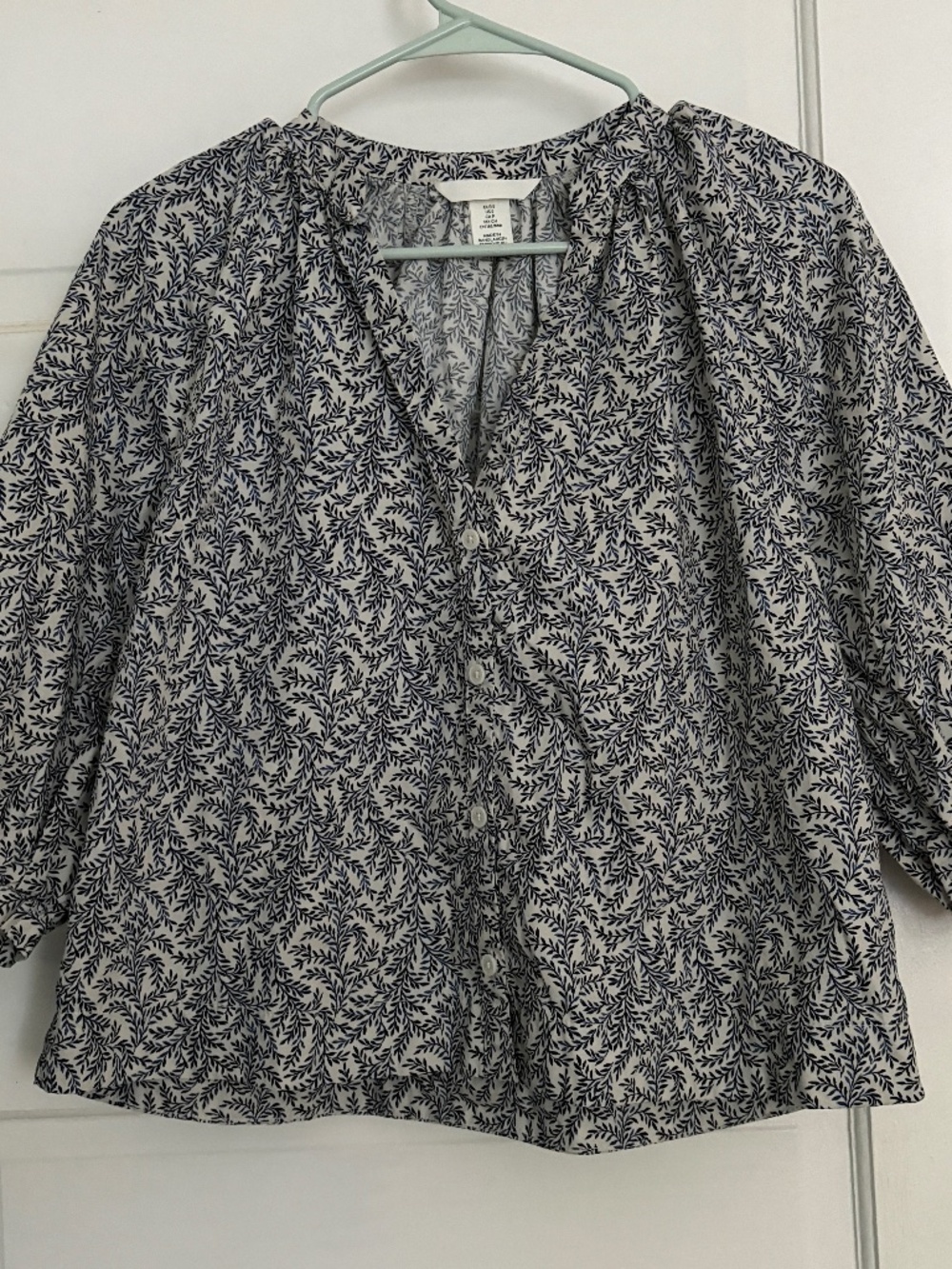 H&M Cotton Block Print Blouse - S